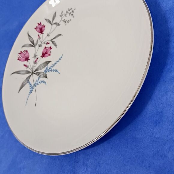 Royal Monarch China Dinner Plate Fern Valley Holland Platinum Replacement MCM - Picture 8 of 15